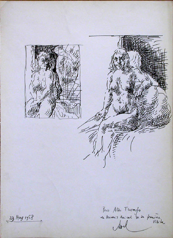 Pour Aldo Trionfo, Figure femminili (disegno) di Urel (sec. XX)