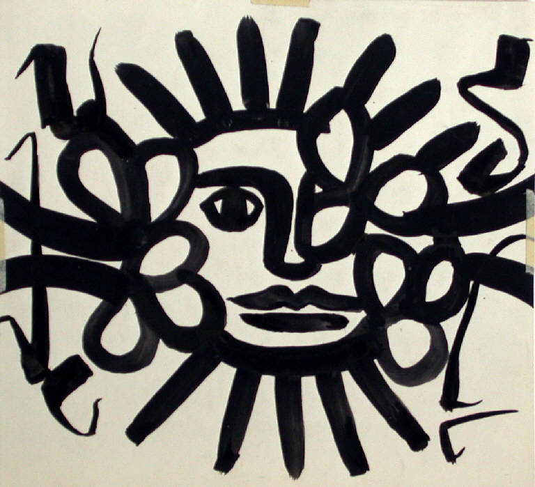 Senza titolo, Sole (disegno) di Piccoli Bobo (seconda metà sec. XX)