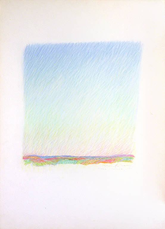 Alba chiara, Paesaggio (dipinto) di Faini Umberto (sec. XX)