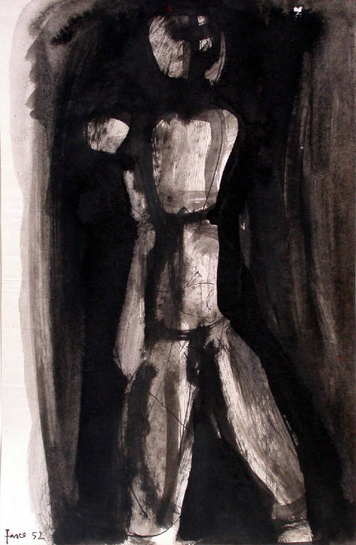 Senza titolo, Figura maschile (dipinto) di Fasce Gianfranco (sec. XX)