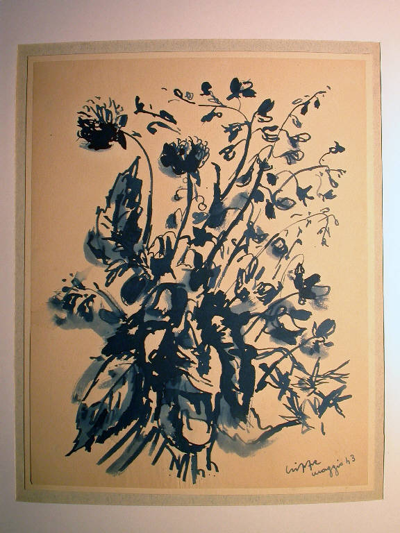 Senza titolo, Mazzo di fiori (dipinto) di Crippa Luca (sec. XX)
