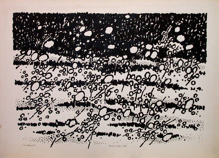 Nevicata sul Po, Astratto (dipinto) di Crippa Luca (sec. XX)