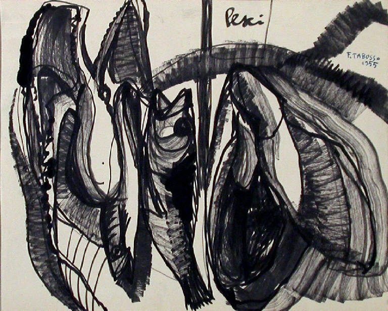 Pesci, Pesci (disegno) di Tabusso Francesco (sec. XX)