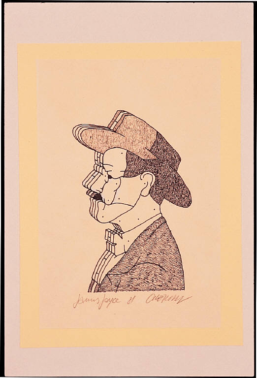 James Joyce, Figura maschile (disegno) di Chersicla Bruno (sec. XX)