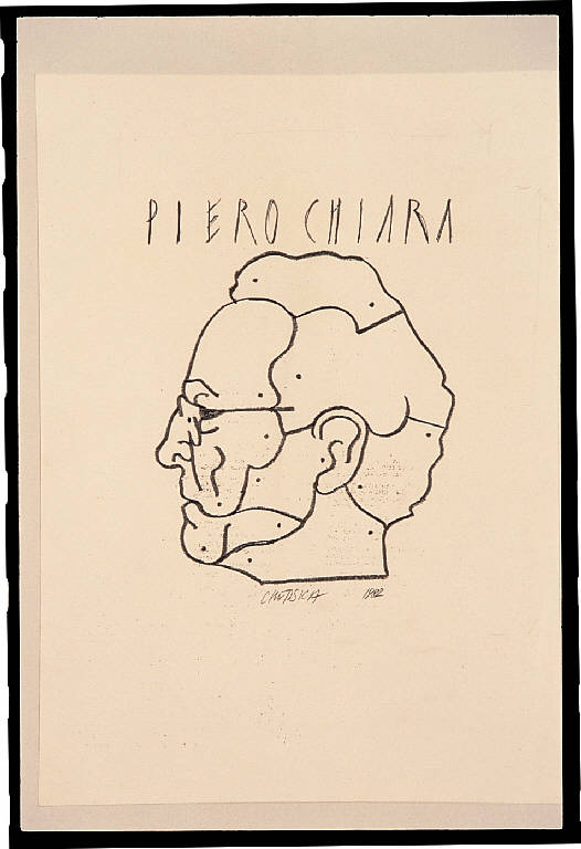Piero Chiara, Figura maschile (disegno) di Chersicla Bruno (sec. XX)