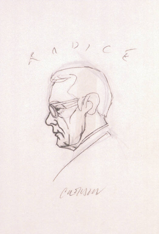 Mario Radice, Figura maschile (disegno) di Chersicla Bruno (ultimo quarto sec. XX)