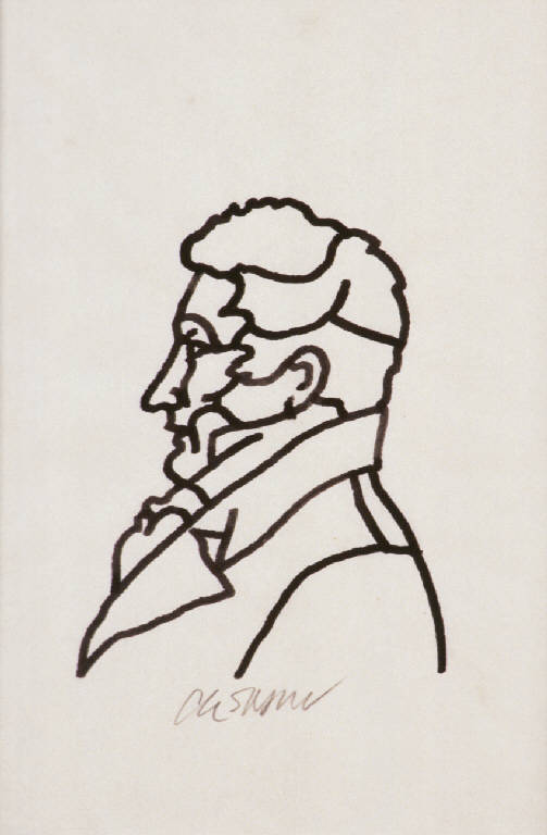 Stendhal, Figura maschile (disegno) di Chersicla Bruno (ultimo quarto sec. XX)