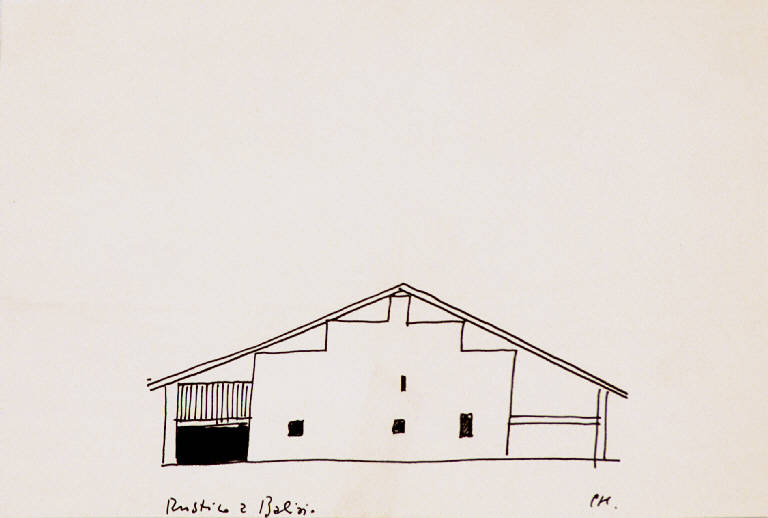 Rustico a Balisio (disegno) di Chersicla Bruno (ultimo quarto sec. XX)
