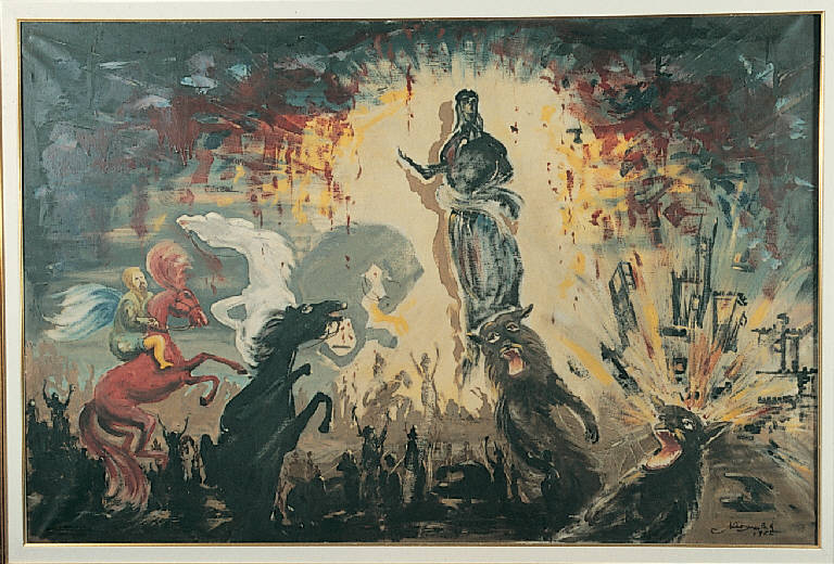 Apocalisse (dipinto) di Malerba Nino (sec. XX)