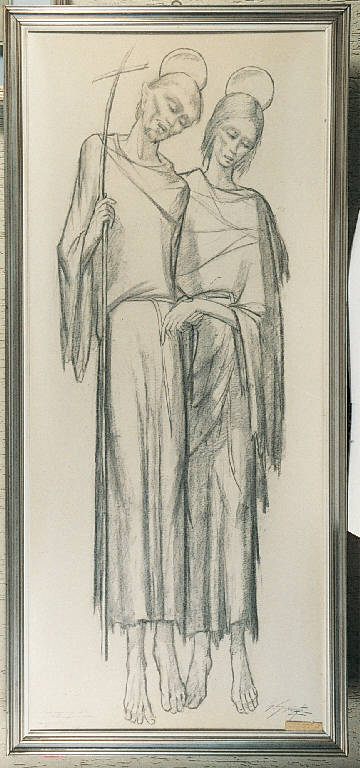 Della povertà e della sua lode, Figure (disegno) di Scarpati Giorgio (ultimo quarto sec. XX)