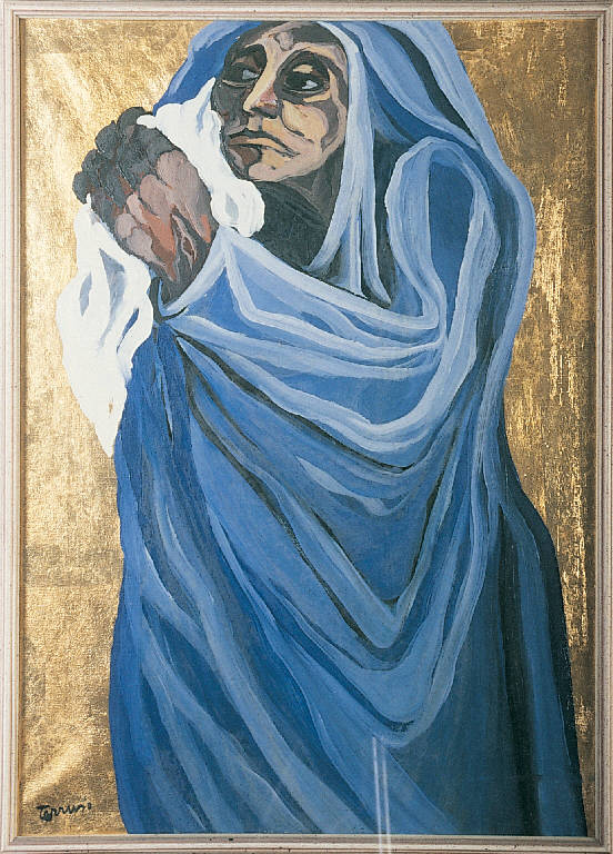 L'umanità piangerà, Figura femminile (dipinto) di Terruso Saverio (ultimo quarto sec. XX)