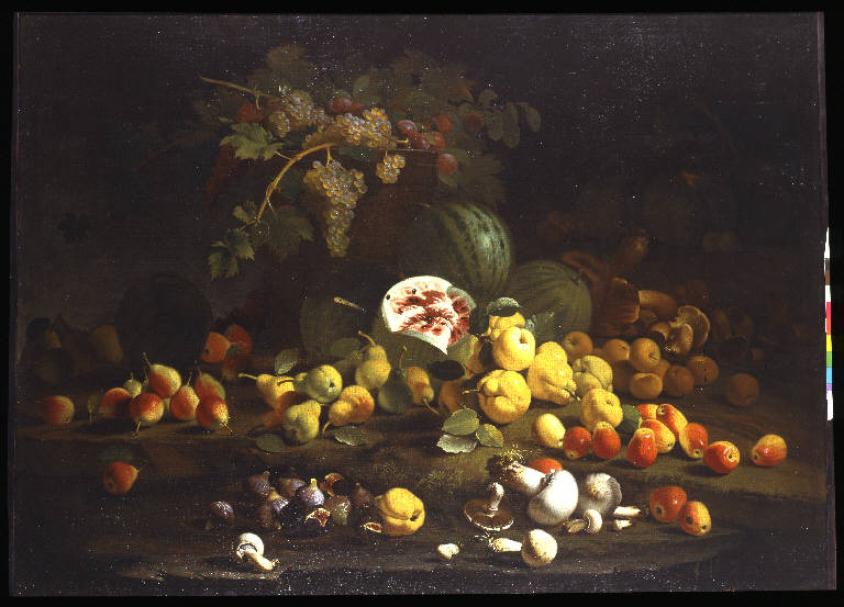Natura morta con angurie, Natura morta di frutta (dipinto) di Rizzi, Marco Antonio (seconda metà sec. XVII)