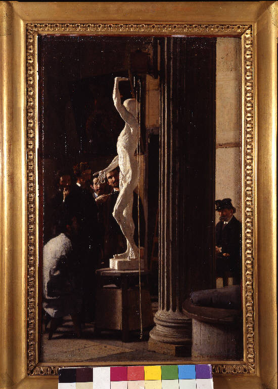 Lezione di anatomia, LEZIONE DI ANATOMIA (dipinto) di Favretto, Giacomo (sec. XIX)