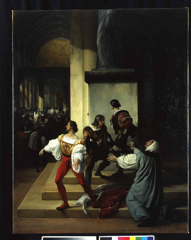 La congiura dei Lampugnani (o di Cola Montano), LA CONGIURA DEI LAMPUGNANI (dipinto) di Hayez, Francesco (sec. XIX)