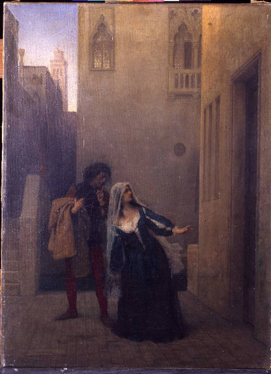 Bianca Capello abbandona la casa paterna, BIANCA CAPELLO. DRAMMA STORICO (dipinto) di Hayez, Francesco (sec. XIX)