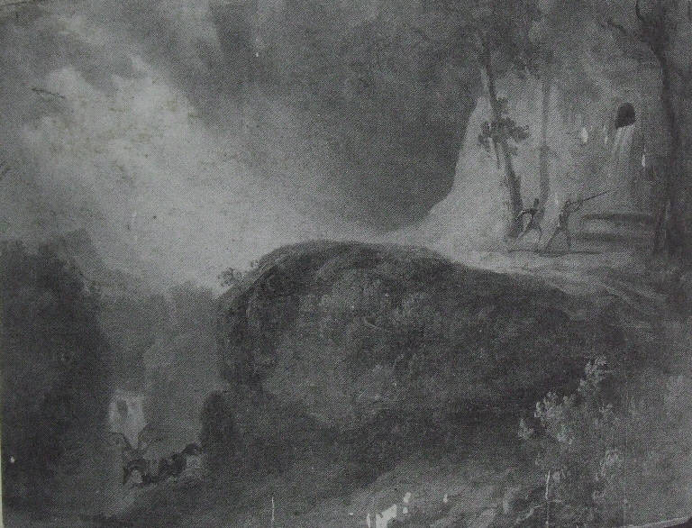 Paesaggio con temporale, PAESAGGIO CON TEMPORALE (dipinto) di Taparelli d'Azeglio, Massimo (sec. XIX)