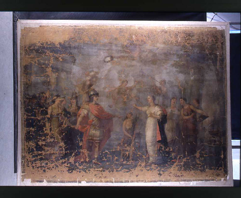 La Riconoscenza della Repubblica Italiana a Napoleone, ALLEGORIA DELLA STORIA (dipinto) di Borroni, Paolo (sec. XIX)