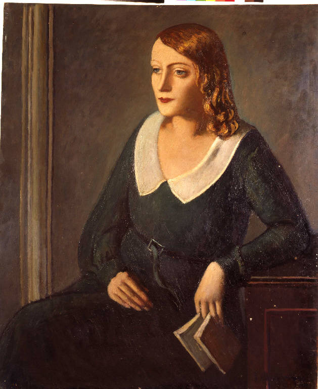 Figura di donna, RITRATTO DI DONNA (dipinto) di Marussig Pietro (secondo quarto sec. XX)