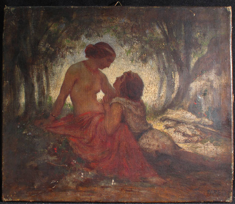 Scena d'amore, SCENA D'AMORE (dipinto) di Papety Dominique-Louis (secondo quarto sec. XIX)