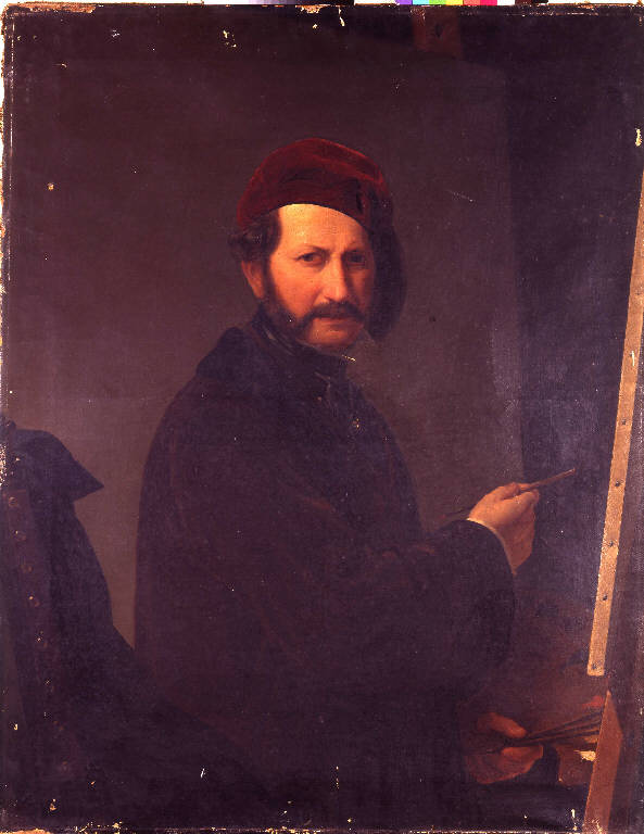 Autoritratto, AUTORITRATTO (dipinto) di Sogni Giuseppe (terzo quarto sec. XIX)
