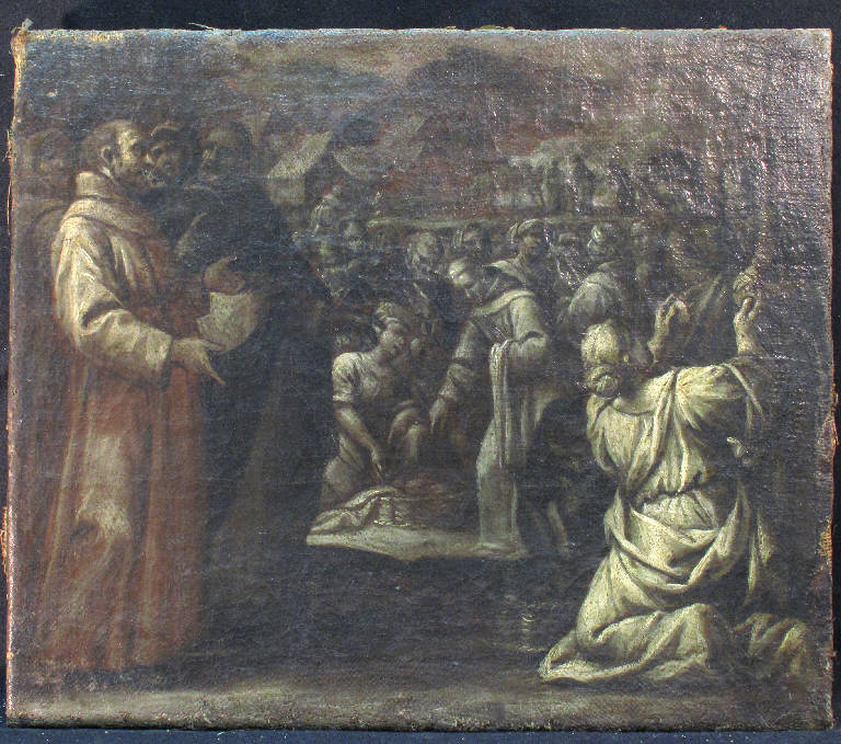 Episodio sacro, SCENA SACRA (dipinto) di pittore ignoto (sec. XIX)