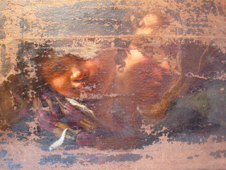 Scena pastorale, SCENA PASTORALE (dipinto) di pittore ignoto (sec. XVII)