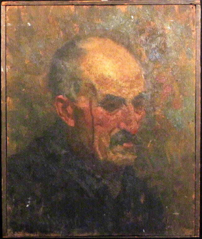 Testa d'uomo, RITRATTO MASCHILE (dipinto) di Maccarini S. (primo quarto sec. XX)