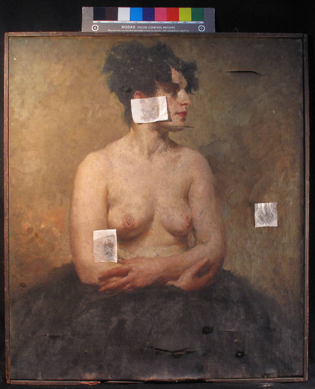 Studio di nudo, NUDO FEMMINILE (dipinto) di Mossa Giovanni Maria (primo quarto sec. XIX)