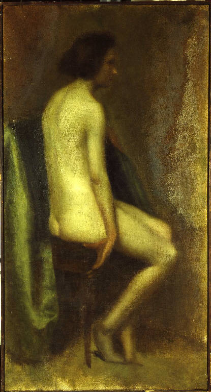 Nudo femminile, NUDO FEMMINILE (dipinto) di Pirovano Giovanni (primo quarto sec. XX)