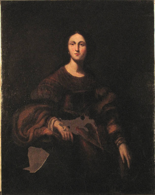 Ritratto di donna, RITRATTO DI DONNA (dipinto) di pittore ignoto (fine/inizio secc. XVII/ XVIII)
