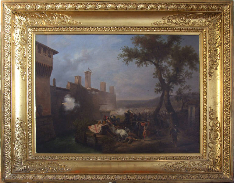 Assalto a un ponte, ASSALTO A UN PONTE (dipinto) di Taparelli d'Azeglio, Massimo (sec. XIX)