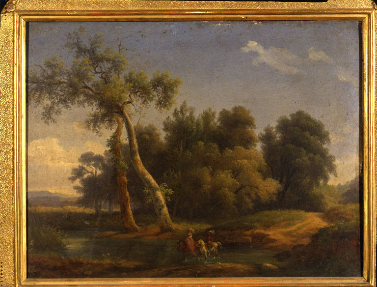 Paesaggio, PAESAGGIO CON ALBERI (dipinto) di Taparelli d'Azeglio, Massimo (sec. XIX)