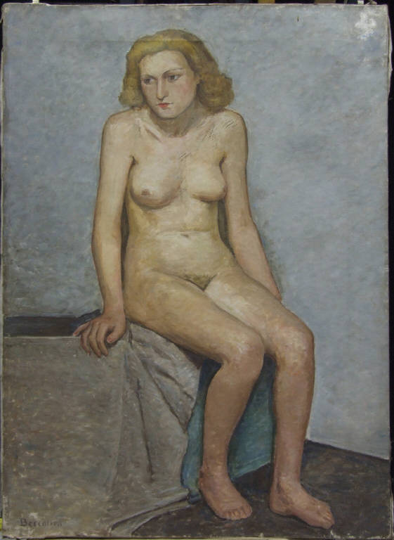 Nudo femminile, NUDO FEMMINILE (dipinto) di Baccarini, Lino (sec. XX)