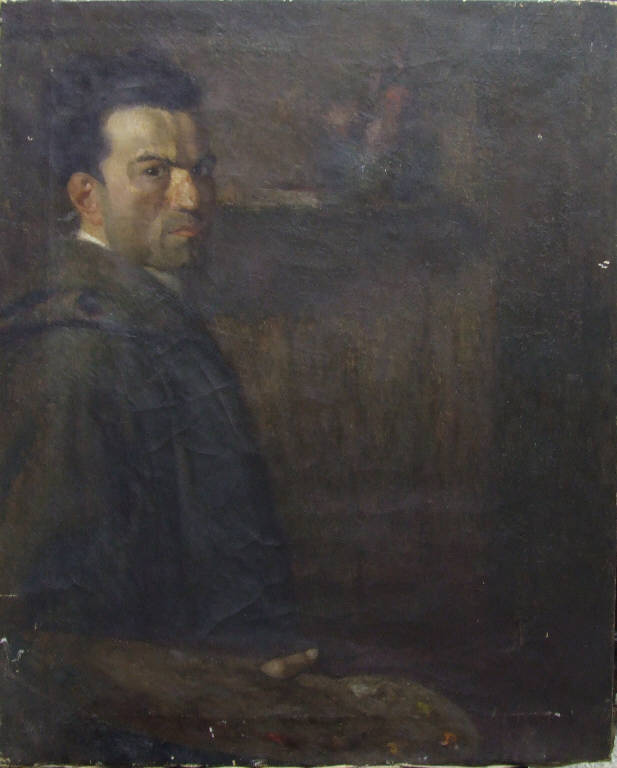 Autoritratto, AUTORITRATTO (dipinto) di Baccarini, Lino (sec. XX)