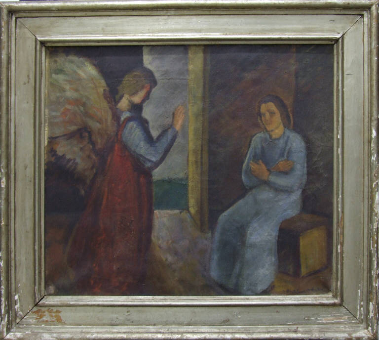 Annunciazione, ANNUNCIAZIONE (dipinto) di Bertolucci Di Vecchio, Giorgina (sec. XX)