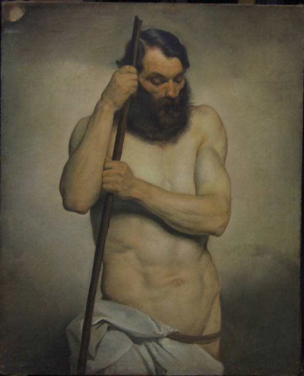 Accademia dipinta (Nudo d'uomo), NUDO MASCHILE (dipinto) di Boni, Giovanni (sec. XIX)
