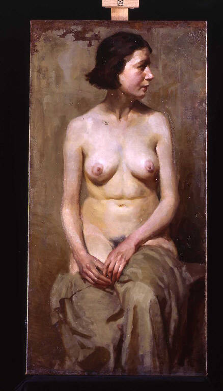 Nudo di donna, NUDO FEMMINILE (dipinto) di Busini, Mario (prima metà sec. XIX)