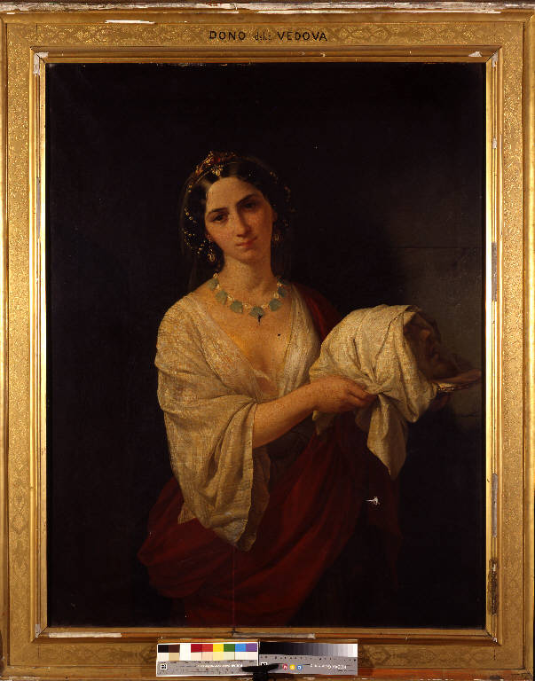 Salomè figlia di Erodiade, SALOME CON LA TESTA DI SAN GIOVANNI BATTISTA (dipinto) di Caimi, Antonio (sec. XIX)