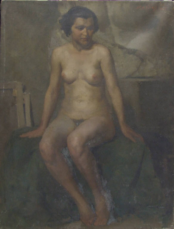 Nudo femminile, NUDO FEMMINILE (dipinto) di Cavagnino, Carlo (sec. XX)