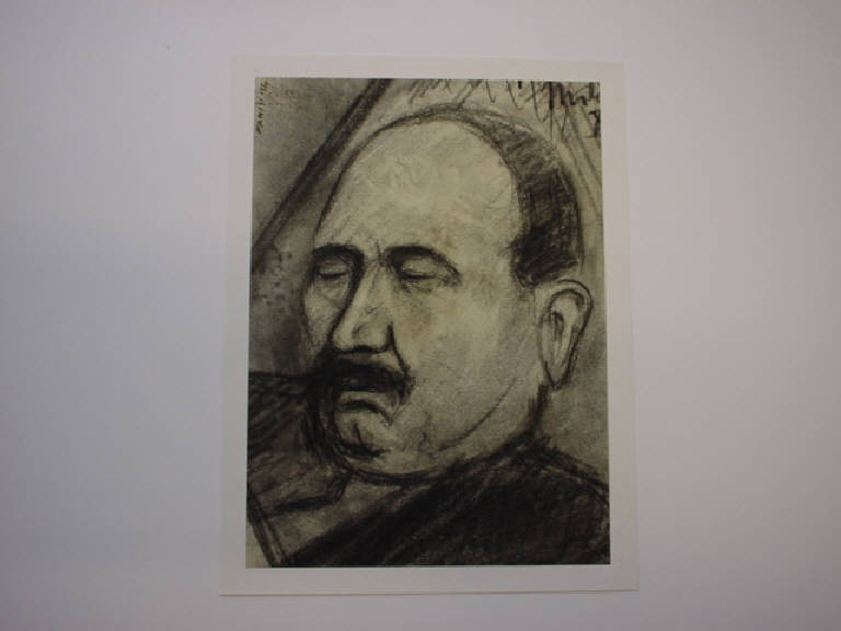 Ritratto del padre addormentato, RITRATTO MASCHILE (disegno) di Parisi Giuseppe Vittorio (sec. XX)
