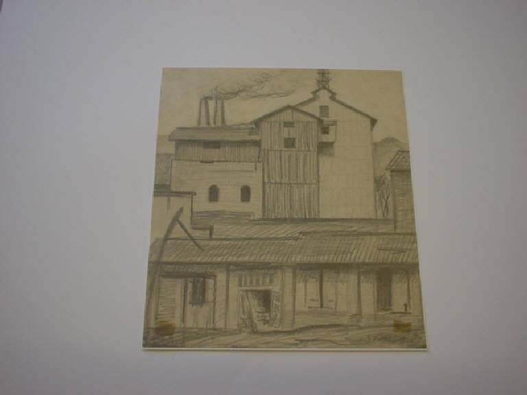Stabilimento industriale, ARCHITETTURE (disegno) di Parisi Giuseppe Vittorio (sec. XX)