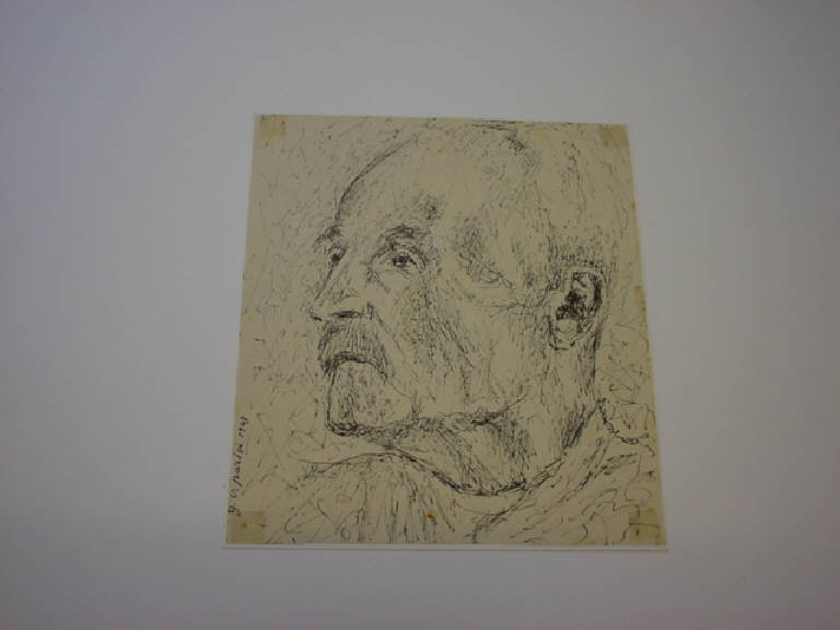 Malato al 62, RITRATTO MASCHILE (disegno) di Parisi Giuseppe Vittorio (sec. XX)