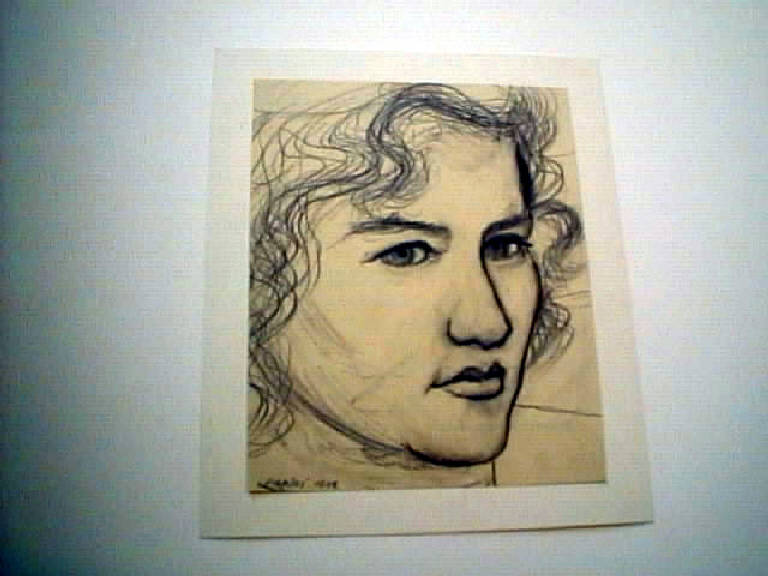 Ragazza di Thun, RITRATTO FEMMINILE (disegno) di Parisi Giuseppe Vittorio (sec. XX)
