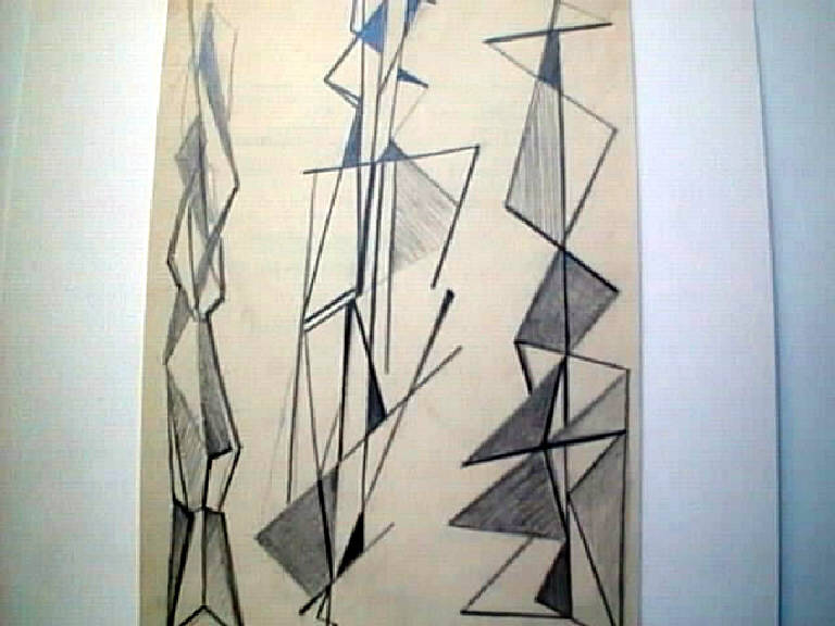 Composizione modulare, Astratto (disegno) di Parisi Giuseppe Vittorio (sec. XX)