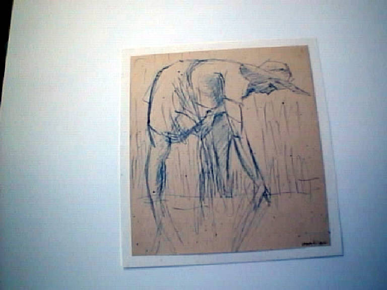 La mondariso, FIGURA FEMMINILE (disegno) di Parisi Giuseppe Vittorio (sec. XX)