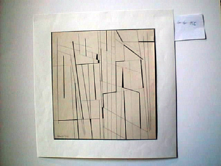 Linee nello spazio, Astratto (disegno) di Parisi Giuseppe Vittorio (sec. XX)