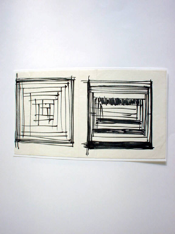 Studi per tridimensioni, Astratto (disegno) di Parisi Giuseppe Vittorio (sec. XX)