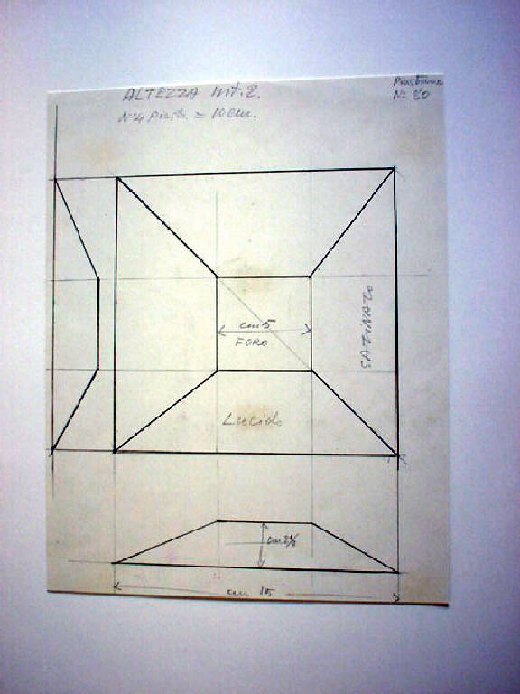 Tema progettuale per una composizione modulare, Astratto (disegno) di Parisi Giuseppe Vittorio (sec. XX)