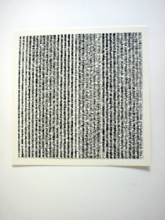 Studio per la distruzione di un testo, Astratto (disegno) di Parisi Giuseppe Vittorio (sec. XX)