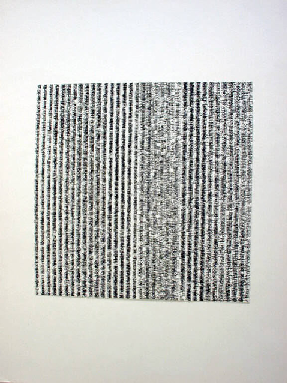 Distruzione di un testo critico importante, Astratto (disegno) di Parisi Giuseppe Vittorio (sec. XX)